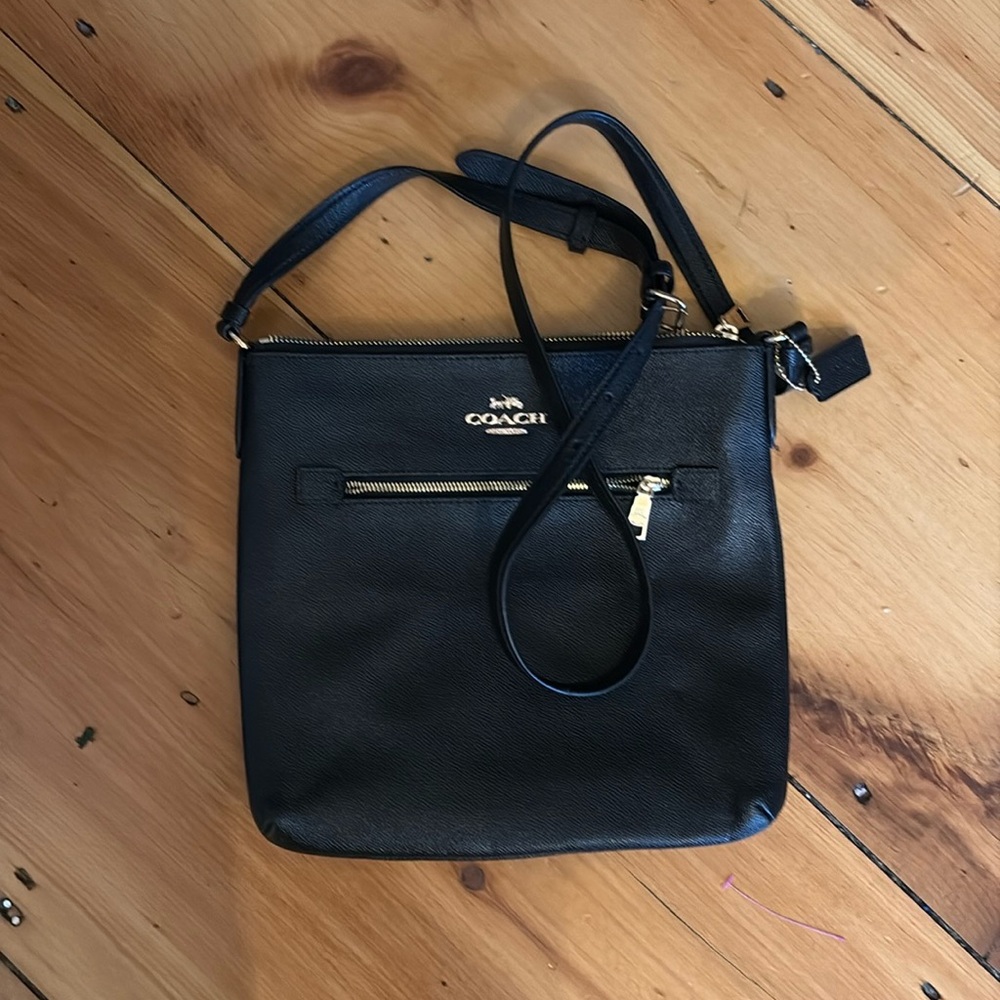 Coach Black and Gold Crossbody Bag